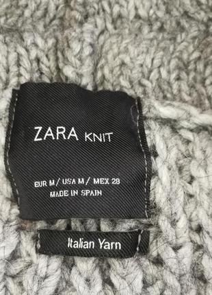 Объемный вязаный кардиган zara2 фото