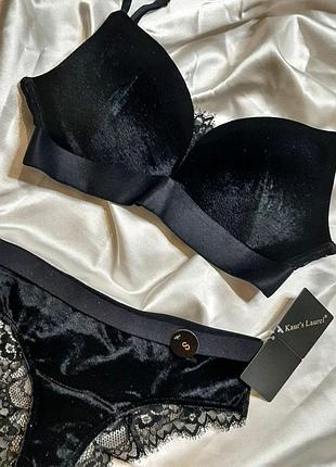 Комплект білизни. білизна. бюстгальтер. ліфчик ліф велюр