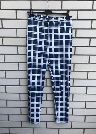 Новые штаны,брюки,лосины,легинсы,синие в белую  клетку, asos