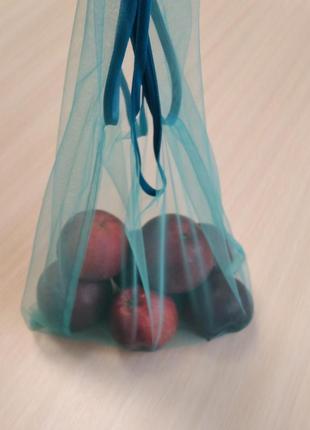 Еко сумка сітка-майка для продуків, для фруктів та овочів4 фото