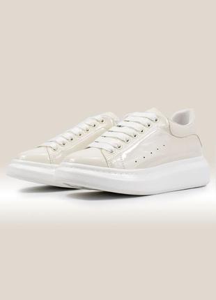 Alexander mcqueen white crema 🆕 женские кроссовки александр маквин4 фото
