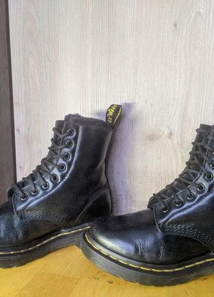 Dr. martens - кожаные зимние ботинки3 фото