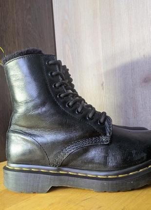 Dr. martens - кожаные зимние ботинки5 фото