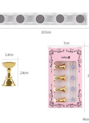 Подставка (5шт) - держатель для типс магнитная / для демонстрации рисунков и дизайна на ногтях2 фото