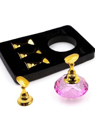 Магнитная подставка кристалл для типс - розовый алмаз / магнітна підставка "кристал"5 фото
