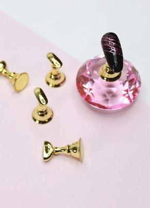 Магнитная подставка кристалл для типс - розовый алмаз / магнітна підставка "кристал"1 фото