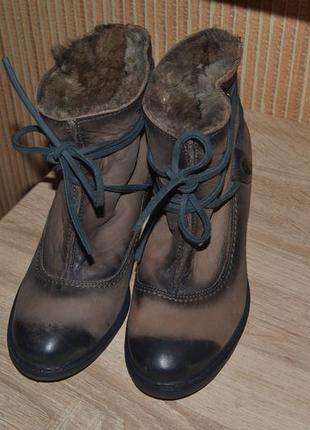 Ботинки демисезонные, кожанная женская обувь. р. 37 - 24,5  см. рakros