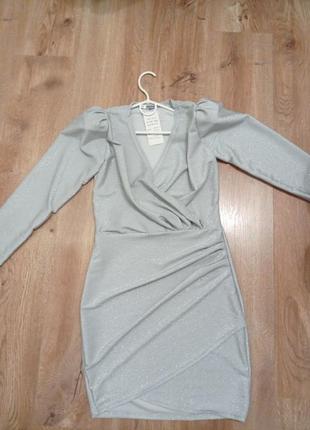 Короткое платье из люрекса1 фото