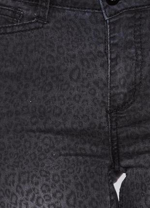 Джинси-скінні vero moda сірого кольору леопардовий принт4 фото