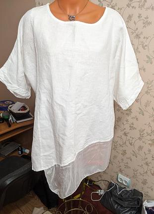 Блуза італія льон,шовк