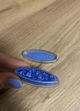 Блакитні блискучі розсипчасті тіні