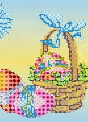 Схема на тканині для вишивання бісером абрис арт ас-026 великодній кошик