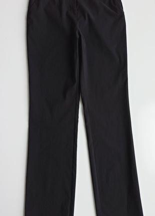 Черные прямые стрейчевые брюки3 фото