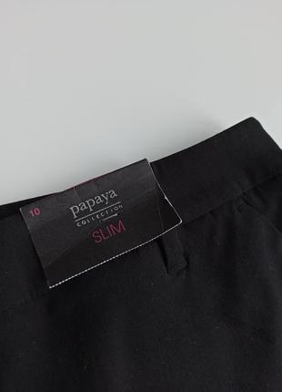 Черные прямые стрейчевые брюки5 фото