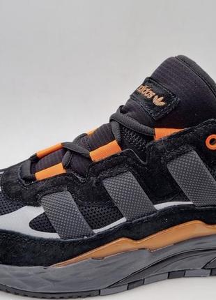 Чоловічі кросівки adidas niteball  black/orange / мужские кроссовки адидас нитебел чёрные с оранжевым