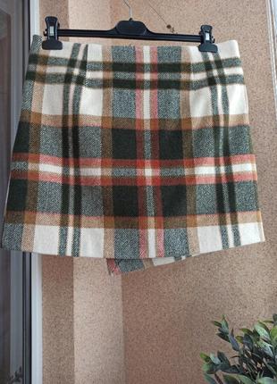 Красивая стильная утепленная юбка мини с содержанием шерсти8 фото