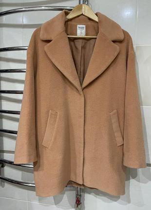 Пальто, пальто удлинённое, пальто персиковое, пальто бежевое, пальто2 фото