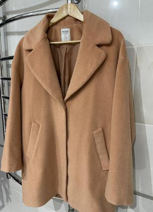 Пальто, пальто видовжене, пальто персикове, бежеве пальто, пальто4 фото