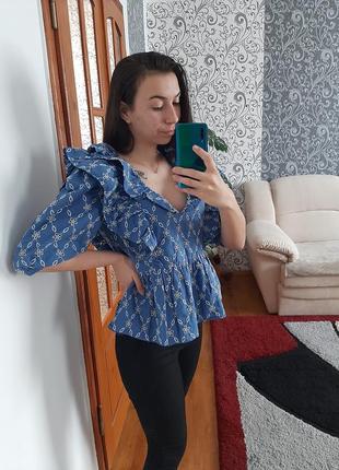 Блуза з воланами zara6 фото