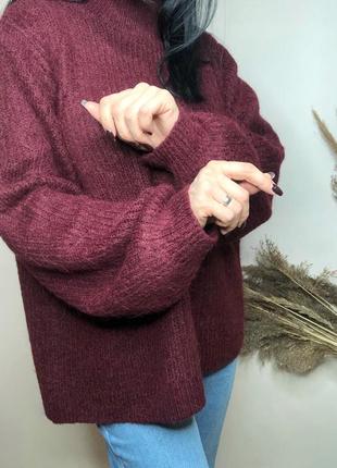 Шерстяний светр з обємними рукавами, шерстяной свитер3 фото