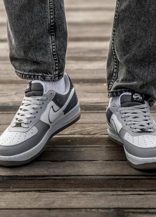 Кросівки nike air force suede white\grey5 фото