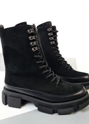 Стильні черевики з натуральної замші