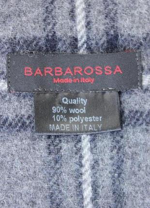 Шерстяной шарф в клетку barbarossa, шерсть, италия