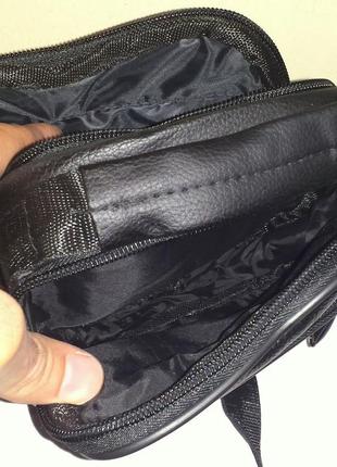 Мужская сумка из натуральной кожи 17x14x11см (s0116)4 фото