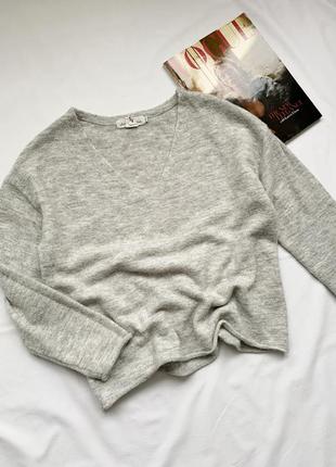 Светр, світер, джемпер, кофта, пуловер, сірий, базовий, вовна, h&m