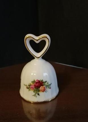 Колокольчики ручной ручка розы цветы керамика англия великобритания китай фарфор подарок сердце
