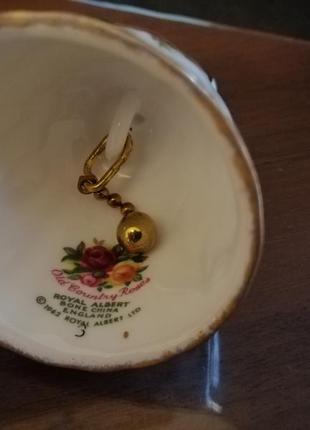 Колокольчики ручной ручка розы цветы керамика англия великобритания китай фарфор подарок сердце