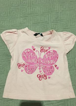 Футболочка на девочку 12-18 мес