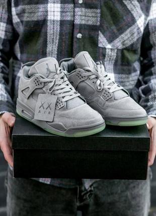 Мужские кроссовки nike air jordan retro 4 x kaws