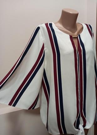 Шикарна блуза блузка в смужку оверсайз3 фото