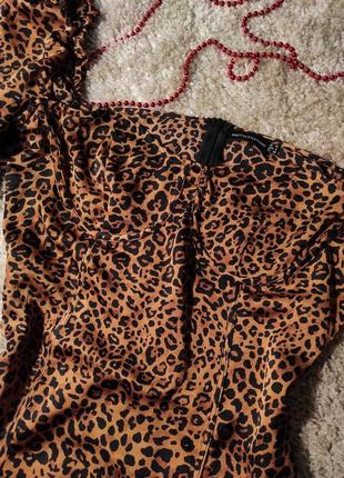 Леопардовое платье4 фото