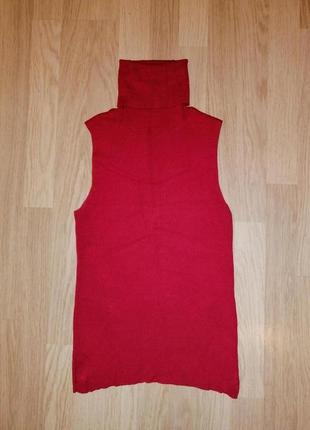 Гольф без рукавов красный рубчик