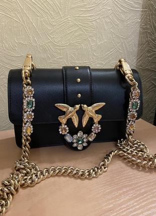 Сумка шкіряна на ланцюжку pinko, оригінал