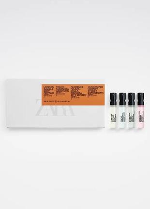 Набор zara discovery set коллекция cities 4 шт. 1,5 ml
