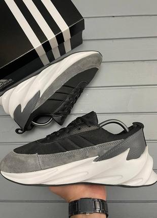 Мужские демисезонные серые с черные кроссовки adidas sharks🆕адидас шарк1 фото