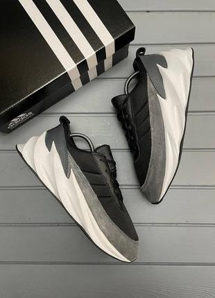 Мужские демисезонные серые с черные кроссовки adidas sharks🆕адидас шарк5 фото