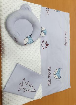 Детский плед, конверт на выписку, ортопедическая подушка2 фото