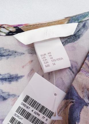 H&m блуза блузка с запахом воланы рюши цветочный принт на запах4 фото