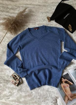 Фірмовий кашеміровий блакитний пуловер