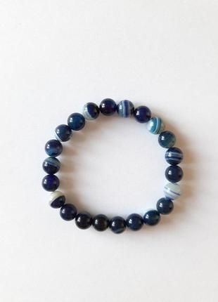 Браслет из синего агата
