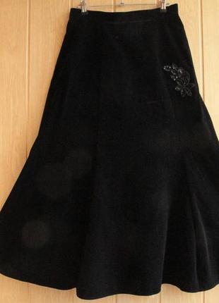 Длинная бархатная юбка3 фото