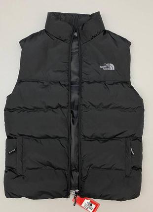 Жилет the north face стьобаний жилет зе норт фейс чорна