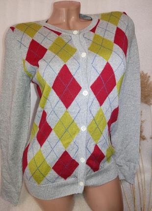 💝 красивая шерстяная кофта с ромбами💖