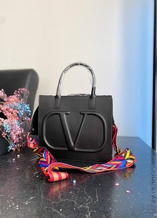 Сумка повнорозмірна жіноча, різнобарвний ремінець