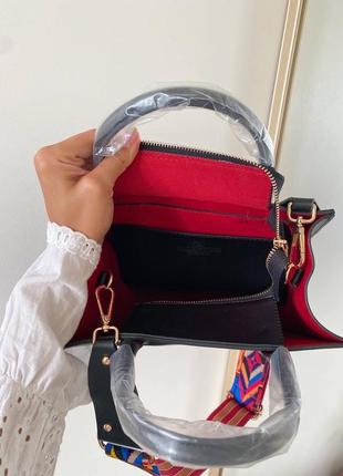 Сумка повнорозмірна жіноча, різнобарвний ремінець5 фото
