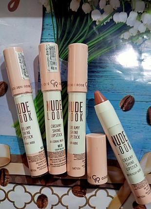Golden rose nude look creamy shine lipstick

помада-карандаш для губ